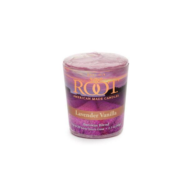 ROOT CANDLES 20-Hour Lavender Vanilla Scented Votive Candle (Set of 18)