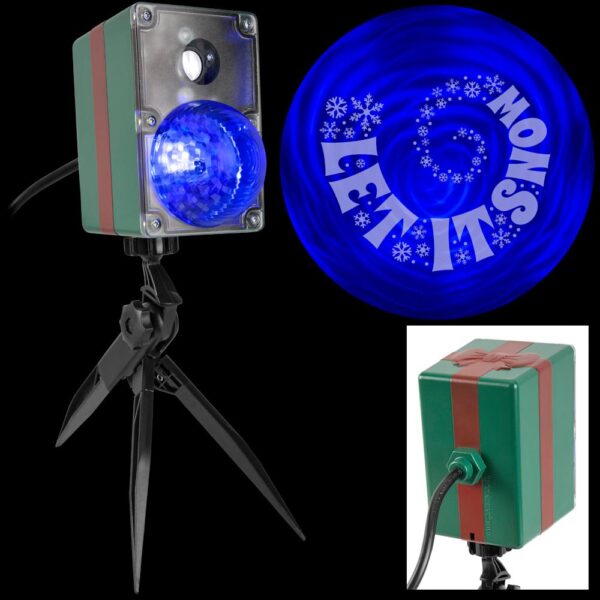 LightShow Blue/White Christmas LightShow Projection SwirlingSpirals-Let It Snow