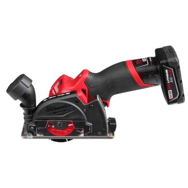 Milwaukee M12 FUEL 12-Volt 3 in. Lithium-Ion Brushless Cordless Cut Off Saw Kit with Bonus M12 2.0 Ah Battery