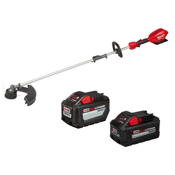 Milwaukee M18 FUEL 18-Volt Lithium-Ion Brushless Cordless String Grass Trimmer with Attachment Capability 12 Ah and 8 Ah Batteries