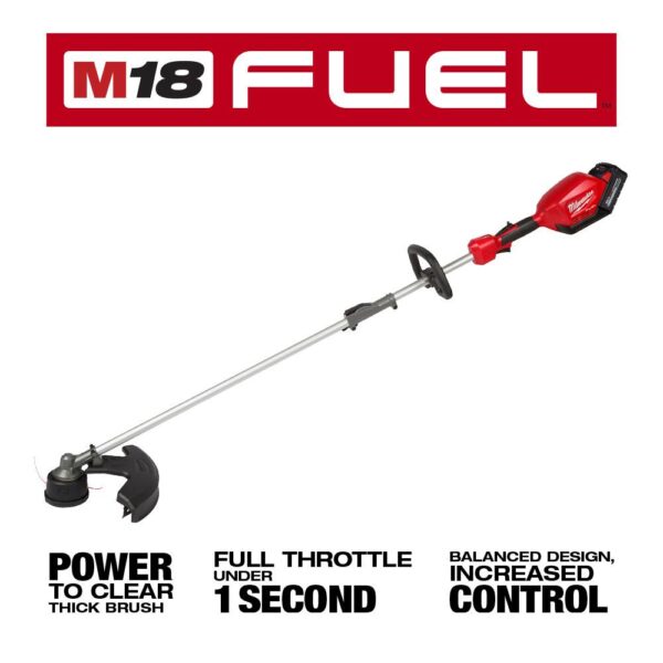 Milwaukee M18 FUEL 18-Volt Lithium-Ion Brushless Cordless String Grass Trimmer with Attachment Capability 12 Ah and 8 Ah Batteries