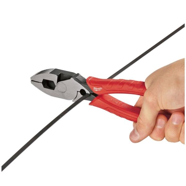 Milwaukee 10 in. High Leverage Lineman's Pliers with Crimper and Long Nose Pliers & 6 in./10 in. Straight-Jaw Pliers Set (4-Piece)