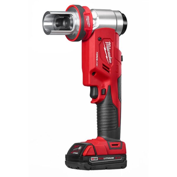 Milwaukee M18 18-Volt Lithium-Ion 1/2 in. to 4 in. Force Logic 6 Ton Cordless Knockout Tool Kit W/ Impact Driver & Step Bits