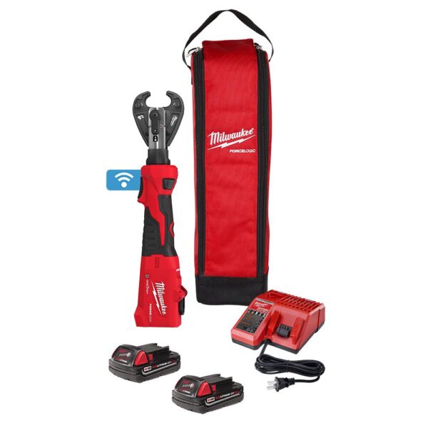 Milwaukee M18 18-Volt Lithium-Ion Cordless FORCE LOGIC 6-Ton Utility Crimping Kit with D3 Snub Nose Jaw