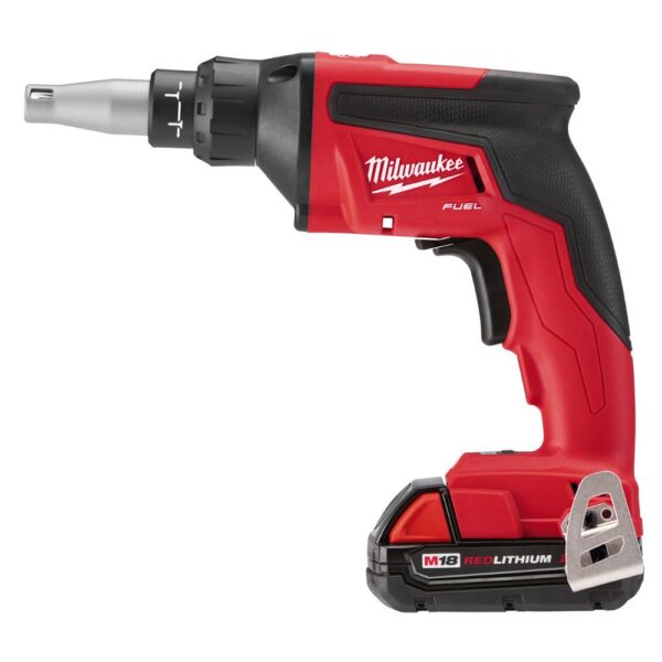 Milwaukee M18 FUEL 18-Volt Lithium-Ion Brushless Cordless Drywall Screw Gun Compact Kit with M18 Cutout Tool