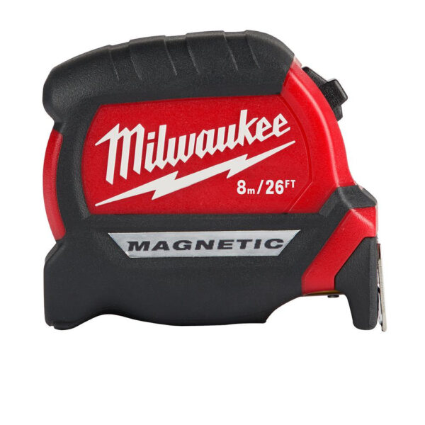 Milwaukee 8 m/26 ft. x 1 in. Compact Magnetic Tape Measure with 15 ft. Reach