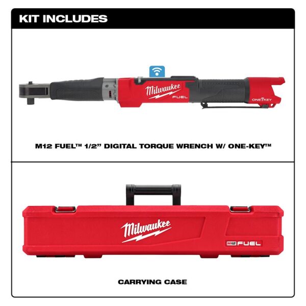 Milwaukee M12 FUEL One-Key 12-Volt Lithium-Ion Brushless Cordless 1/2 in. Digital Torque Wrench (Tool-Only)