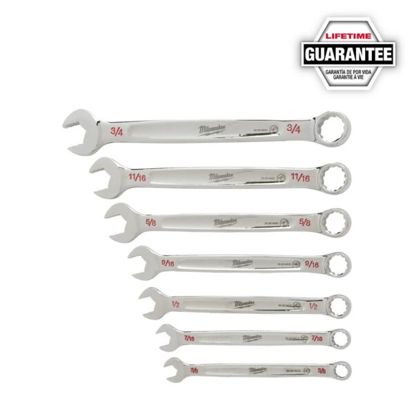 Milwaukee Combination SAE Wrench Mechanics Tool Set (7-Piece)