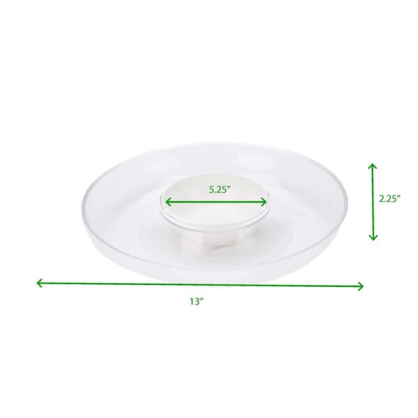 Mind Reader 13 in. x 2.25 in. Clear Acrylic Chip & Dip Bowl, Acrylic Tinted Snack Bowl, Kitchen, Countertop Bowl