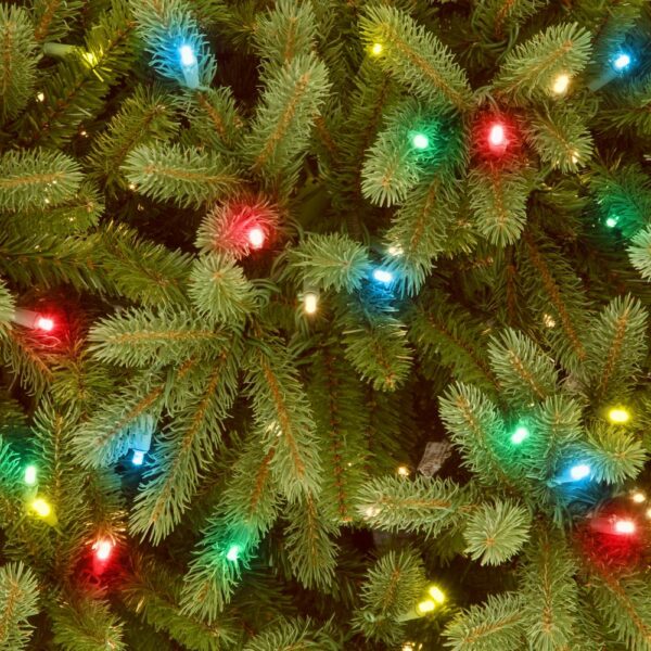 National Tree Company 7-1/2 ft. Feel Real Jersey Fraser Fir Hinged Artificial Christmas Tree with 1250 Multicolor Lights