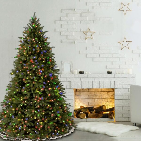 National Tree Company 9 ft. Jersey Fraser Fir Artificial Christmas Tree with Multicolor Lights