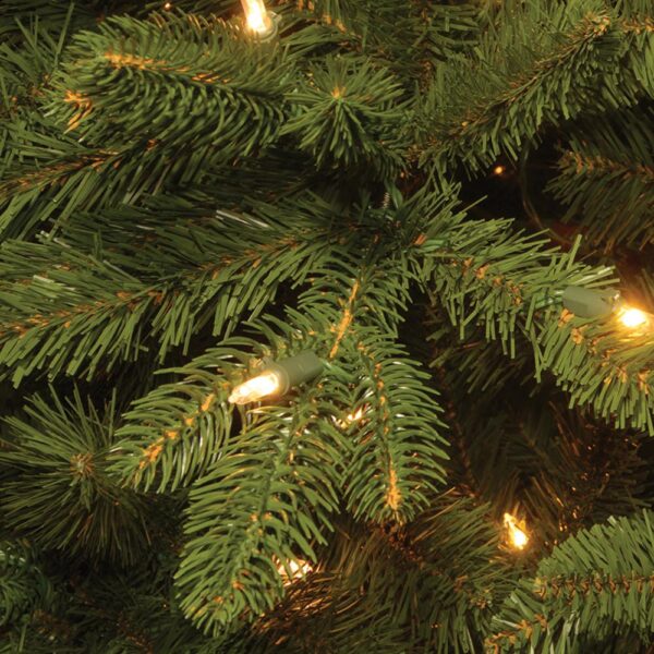 National Tree Company 14 ft. Ridgewood Spruce Slim Artificial Christmas Tree with Clear Lights