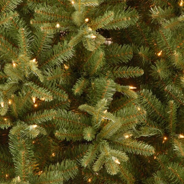National Tree Company 7-1/2 ft. Feel Real Tiffany Fir Slim Hinged Artificial Christmas Tree with 600 Clear Lights