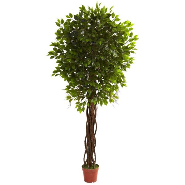Nearly Natural 7.5 ft. UV Resistant Indoor/Outdoor Ficus Tree