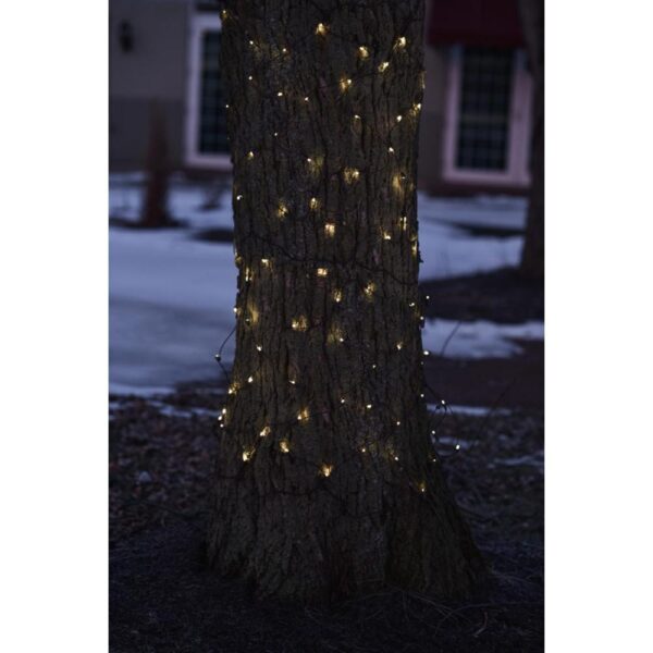 Northlight 2 ft. x 8 ft. Warm White LED Net Style Tree Trunk Wrap Christmas Lights with Brown Wire