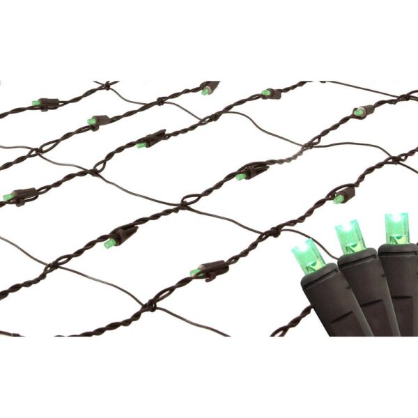 Northlight 2 ft. x 8 ft. Green LED Net Style Tree Trunk Wrap Christmas Lights with Brown Wire