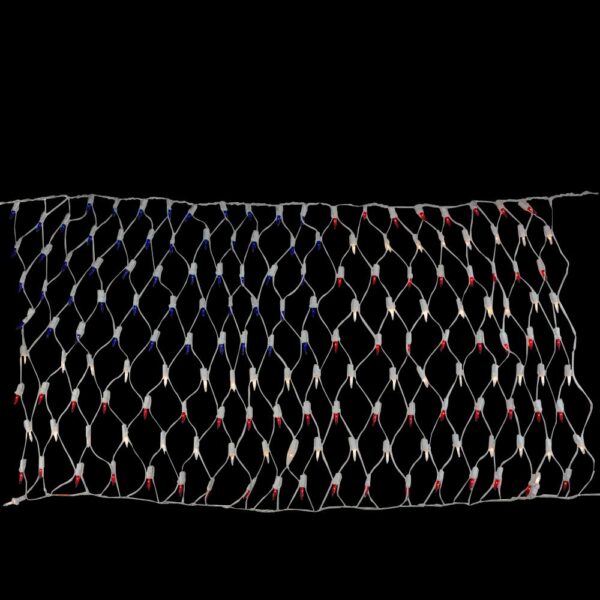 Northlight 24 in. x 33 in. 200-Light Count Red, White and Blue American Flag Mini Net Lights with White Wire
