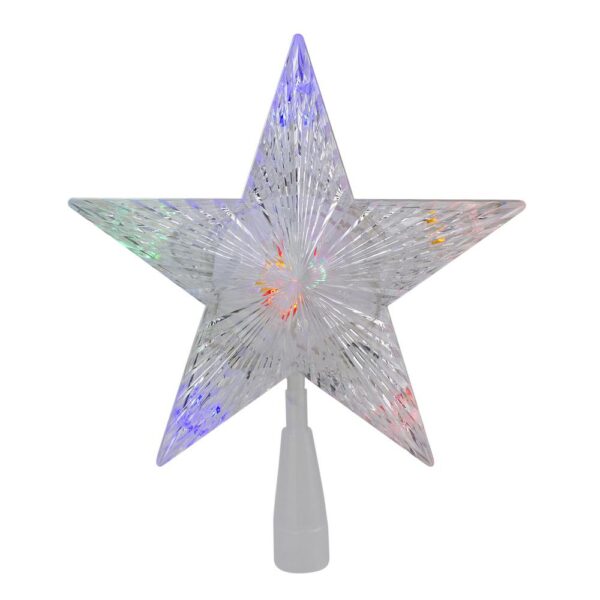 Northlight 10 in. LED Lighted 5 Point Star Christmas Tree Topper with Multi-Lights