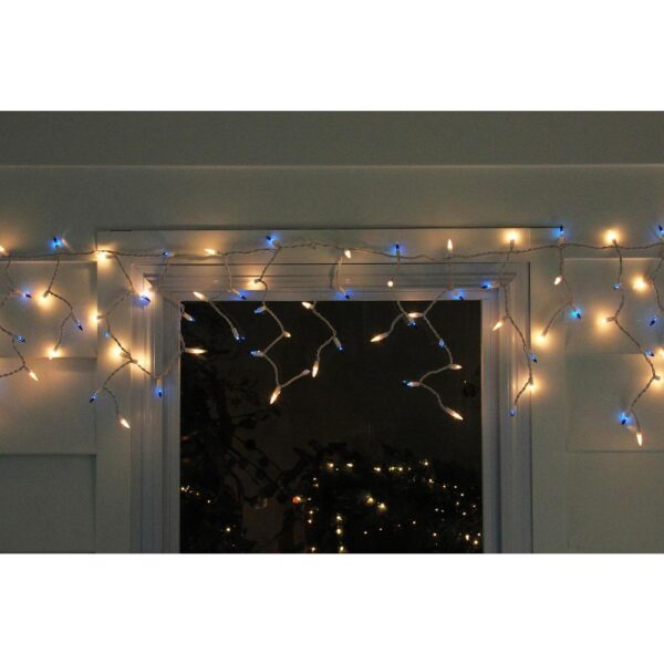Northlight 10 ft. 150-Light Blue and Clear Mini Icicle Lights
