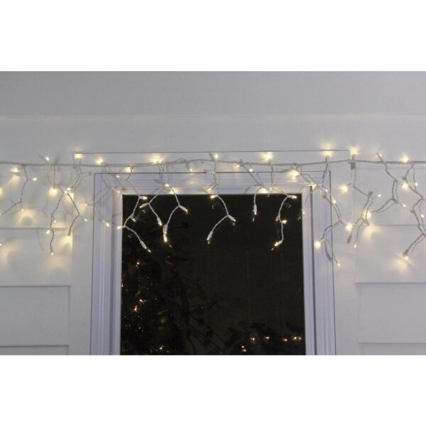 Northlight 6.75 ft. 100-Light Warm White LED Wide Angle Icicle Lights