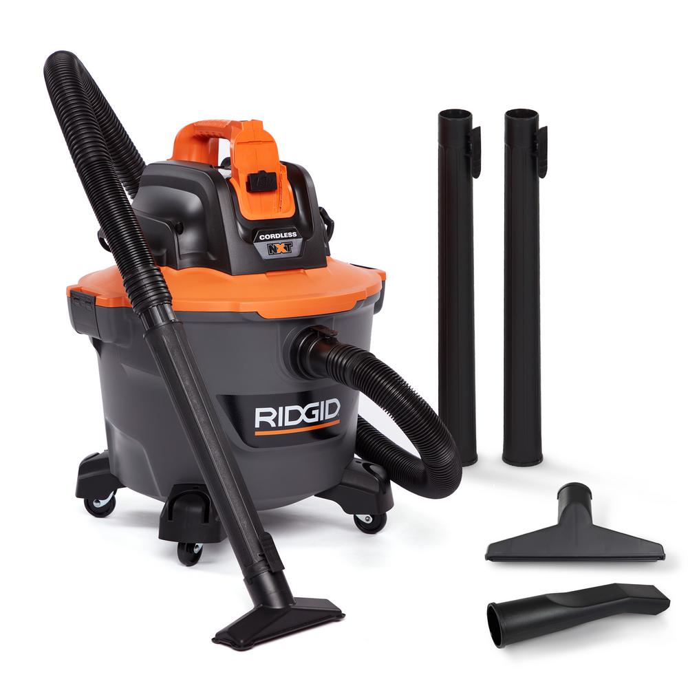 RIDGID 9 Gal. 18-Volt Cordless Wet/Dry Shop Vacuum (Tool Only) with Filter,  Hose and Accessories – Monsecta Depot