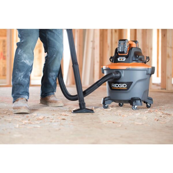 RIDGID 9 Gal. Cordless Wet/Dry Shop Vacuum with Two 18-Volt OCTANE 3.0 Ah Lithium-Ion Batteries and Charger