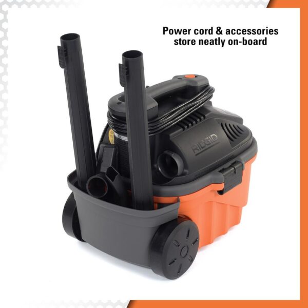 RIDGID 4 Gal. 5.0-Peak HP Portable Wet/Dry Shop Vacuum with Filter, Hose, Accessories and Premium Car Cleaning Kit