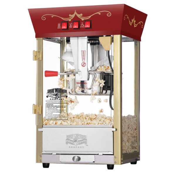 Great Northern 8 oz. Popcorn Red Antique Style Popcorn Popper Machine