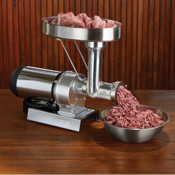 Weston Butcher Series #22 1 HP Electric Meat Grinder with Sausage Stuffing Kit