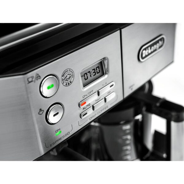 DeLonghi All-In-One 10-Cup Stainless Steel Espresso Machine and Drip Coffee Maker