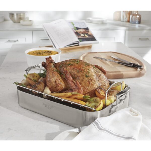 Cuisinart MultiClad Pro 6 Qt. Stainless Steel Roasting Pan with Rack