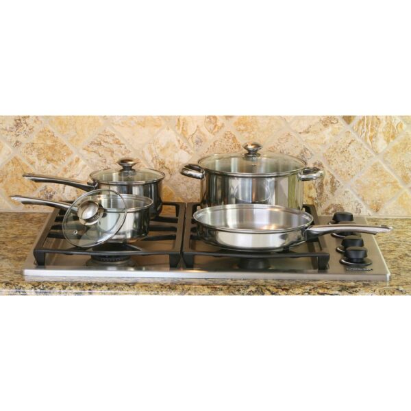 ExcelSteel 7-Piece Stainless Steel Cookware Set