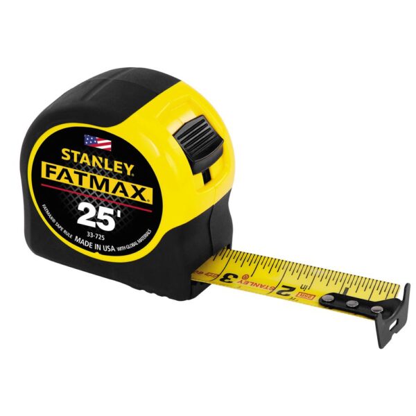 Stanley FATMAX 25 ft. x 1-1/4 in. Auto Lock Tape Measure with Bonus FATMAX 25 ft. x 1-1/4 in. Tape Measure