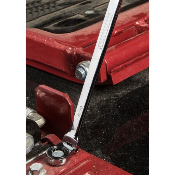 Steelman SAE Double Box-End Flexible Universal Spline Reversible Ratcheting Wrench Set (4-Piece)