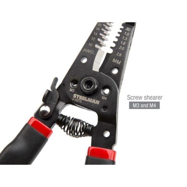 Steelman Ergonomic Universal 20 AWG - 10 AWG Wire Stripper and Cutter