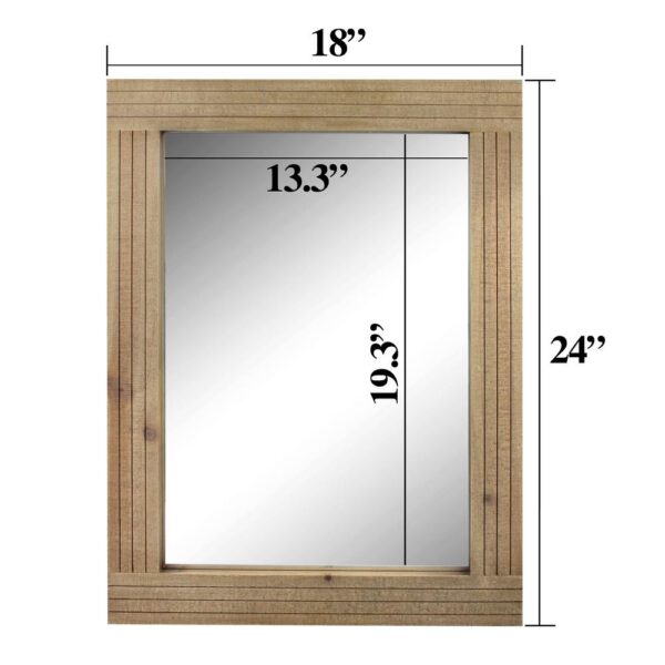 Stonebriar Collection Medium Rectangle Brown Casual Mirror (24.16 in. H x 18.11 in. W)