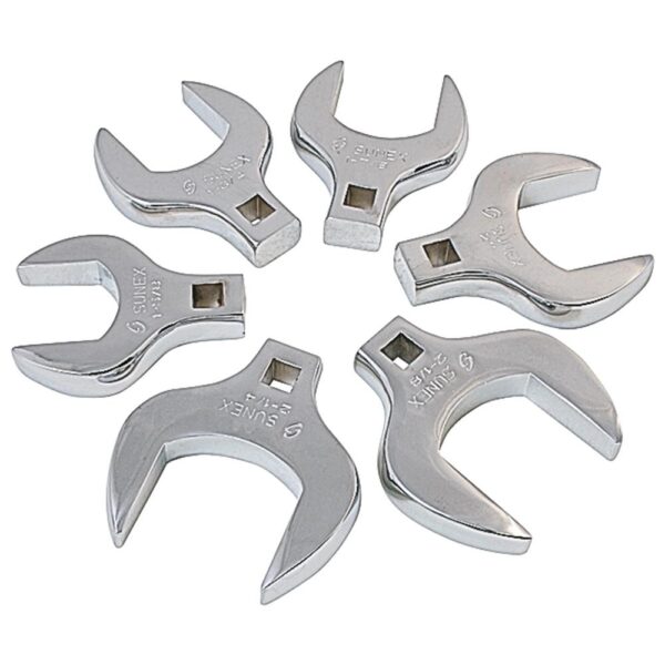 SUNEX TOOLS 1/2 in. Drive Fractional Crowfoot Wrench Set (6-Piece)