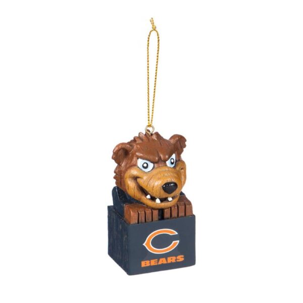 Team Sports America Chicago Bears 1-1/2 in. NFL Mascot Tiki Totem Christmas Ornament