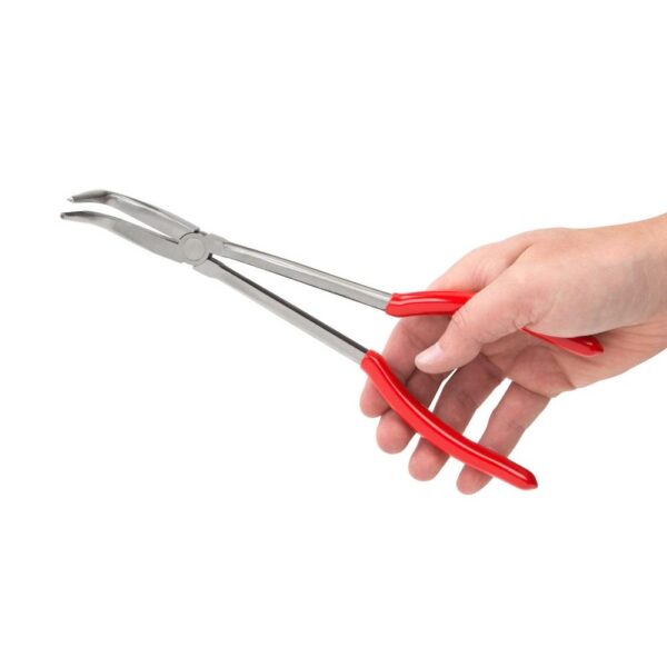 TEKTON 10 in. Long Reach 90-Degree Bent Nose Pliers