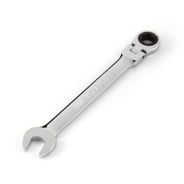 TEKTON 15 mm Flex-Head Ratcheting Combination Wrench