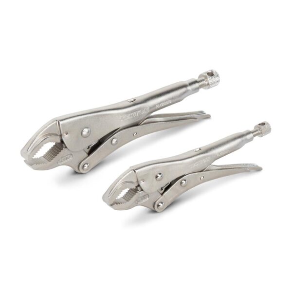 TEKTON 7 in. to 10 in. Indexing Round Jaw Locking Pliers Set (2-Piece)