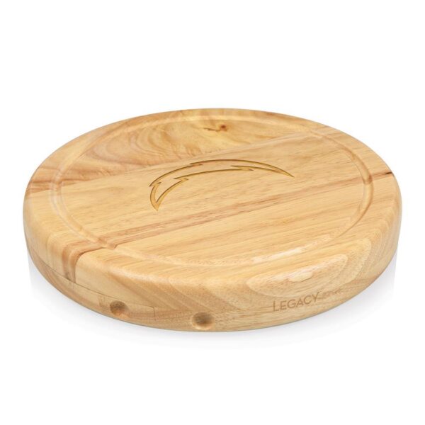 TOSCANA Los Angeles Chargers Circo Wood Cheese Board Set with Tools
