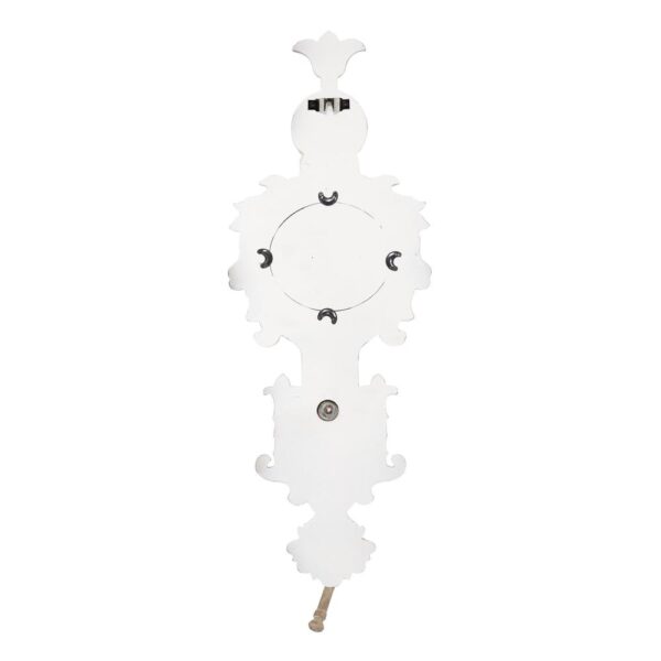 LITTON LANE Distressed White Ornate Candle Sconce