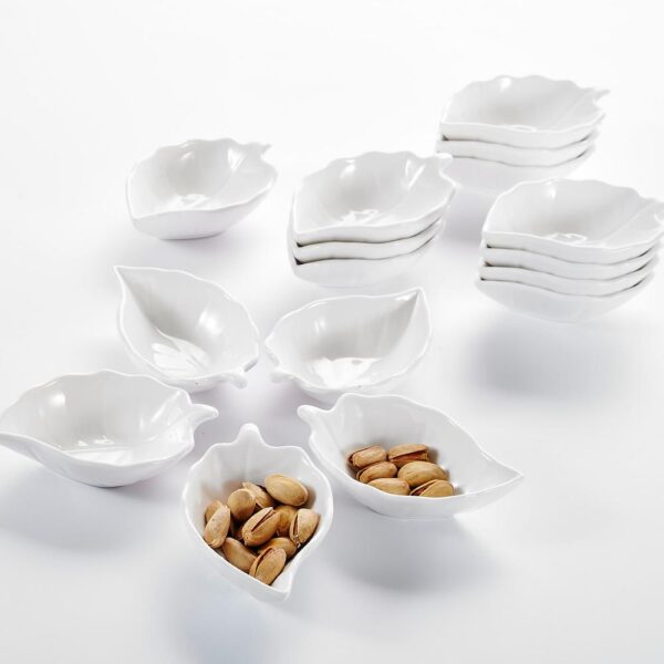 MALACASA 4.5 in. White Porcelain Ramekins Souffle Dishes Serving Bowls (Set of 16)