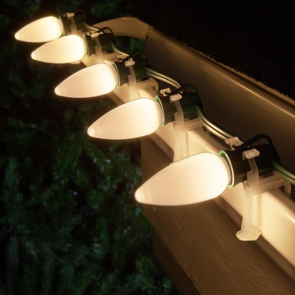 Wintergreen Lighting OptiCore C9 LED Warm White Smooth/Opaque Christmas Light Bulbs (25-Pack)