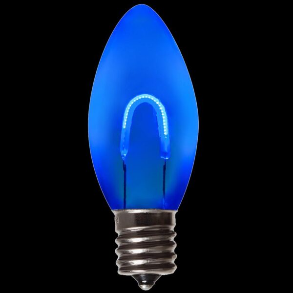 Wintergreen Lighting FlexFilament C9 LED Shatterproof Blue Vintage Edison Christmas Light Bulbs (5-Pack)