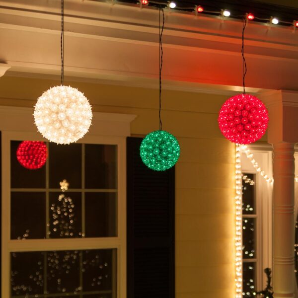 Wintergreen Lighting 6 in. 70-Light LED Green Decorative Starlight Sphere