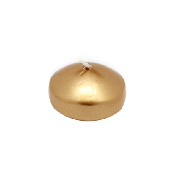 Zest Candle 1.75 in. Metallic Gold Floating Candles (Box of 24)